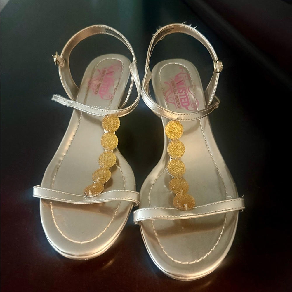 Gold Strappy Sandals
